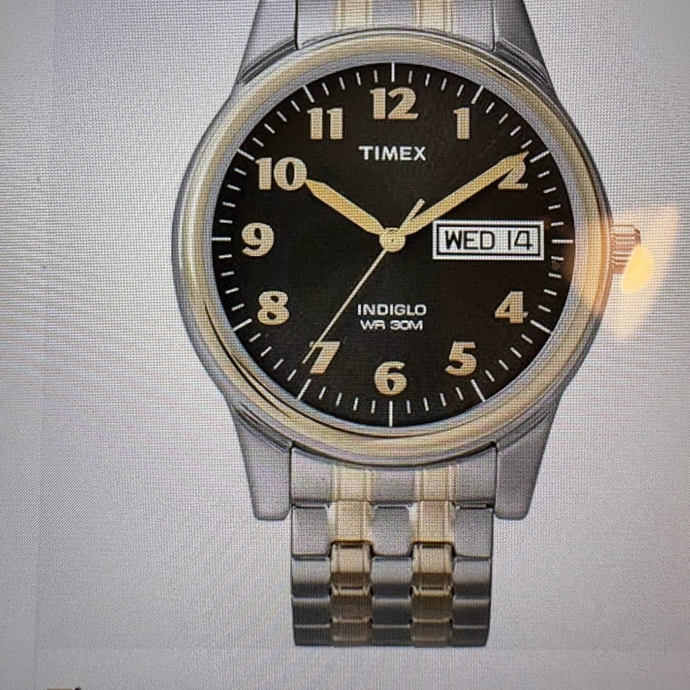 Timex Charles Street Black and Gold Indiglo Watch